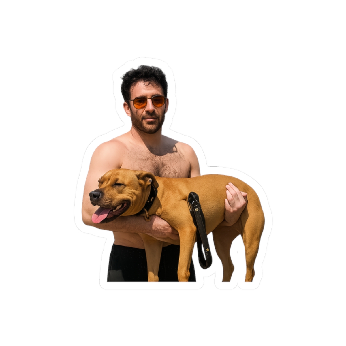 Hasan Piker Happy Dog Sticker | Funny Vinyl Decal - alternate angle 3, merchandise