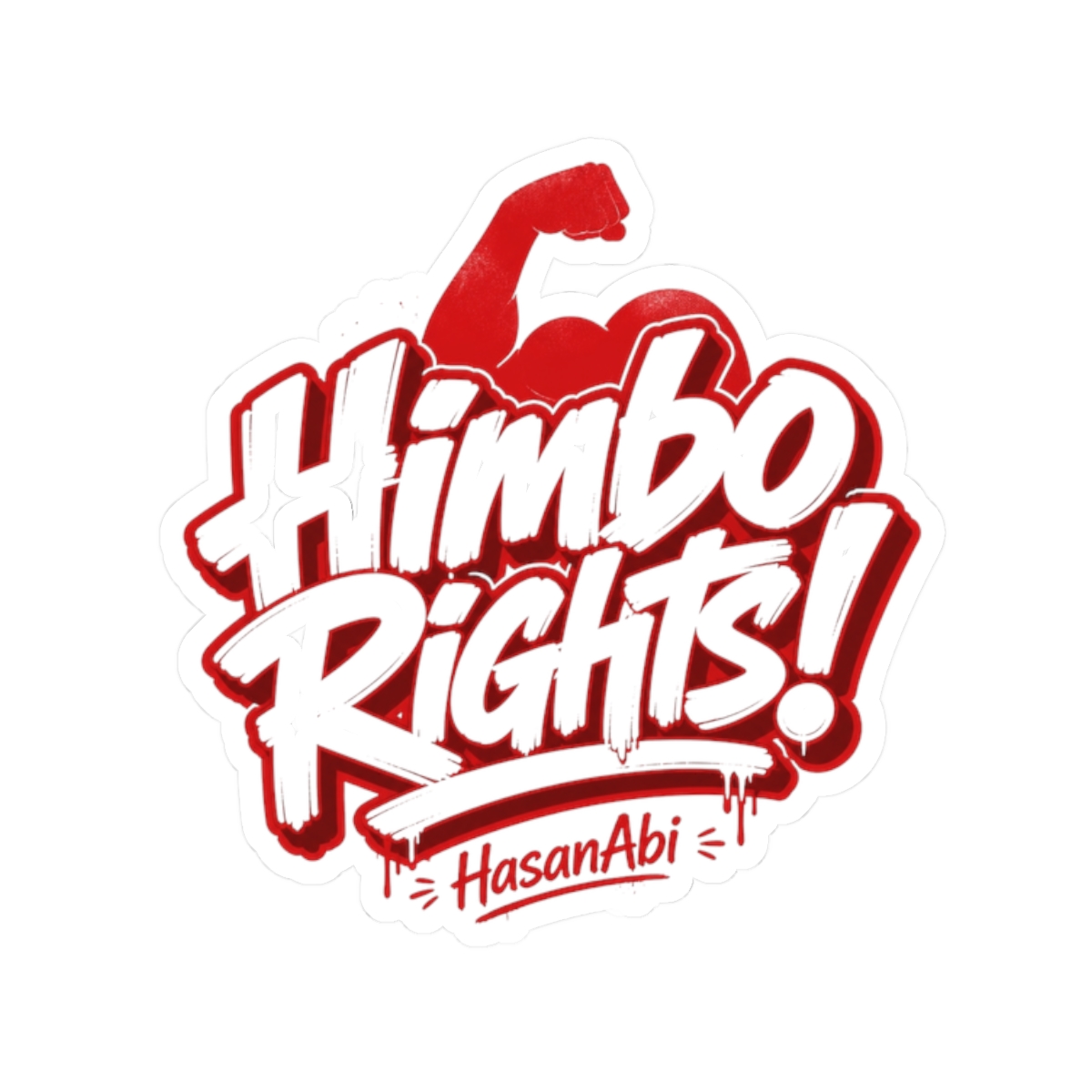 HasanAbi "Himbo Rights!" Sticker - alternate angle 1, merchandise